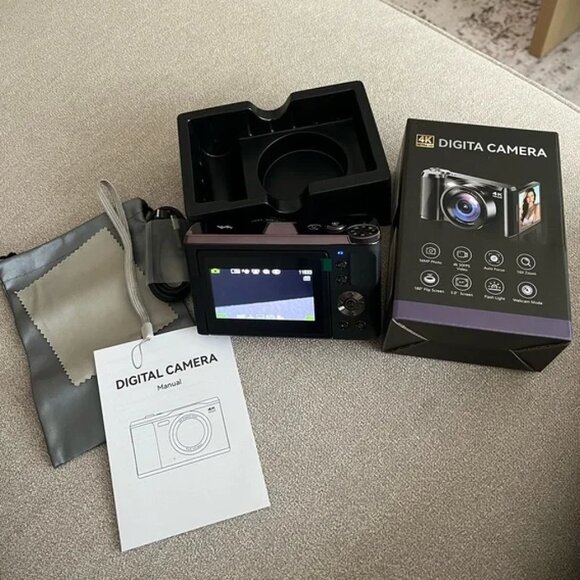 4K Digital Camera Photography- 56MP Autofocus Vlogging Point & Shoot Camera - Picture 2 of 4